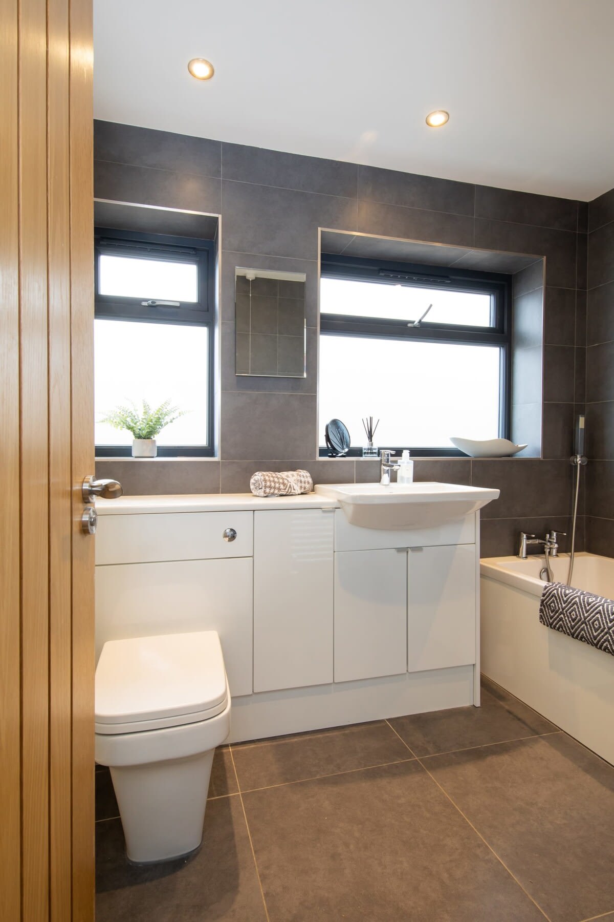 The property features two full relaxing bathrooms