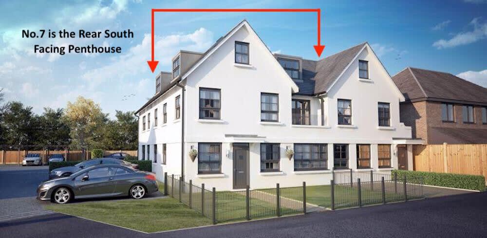 The South Facing Penthouse is located towards the back of the building. perfect to catch the sunlight!