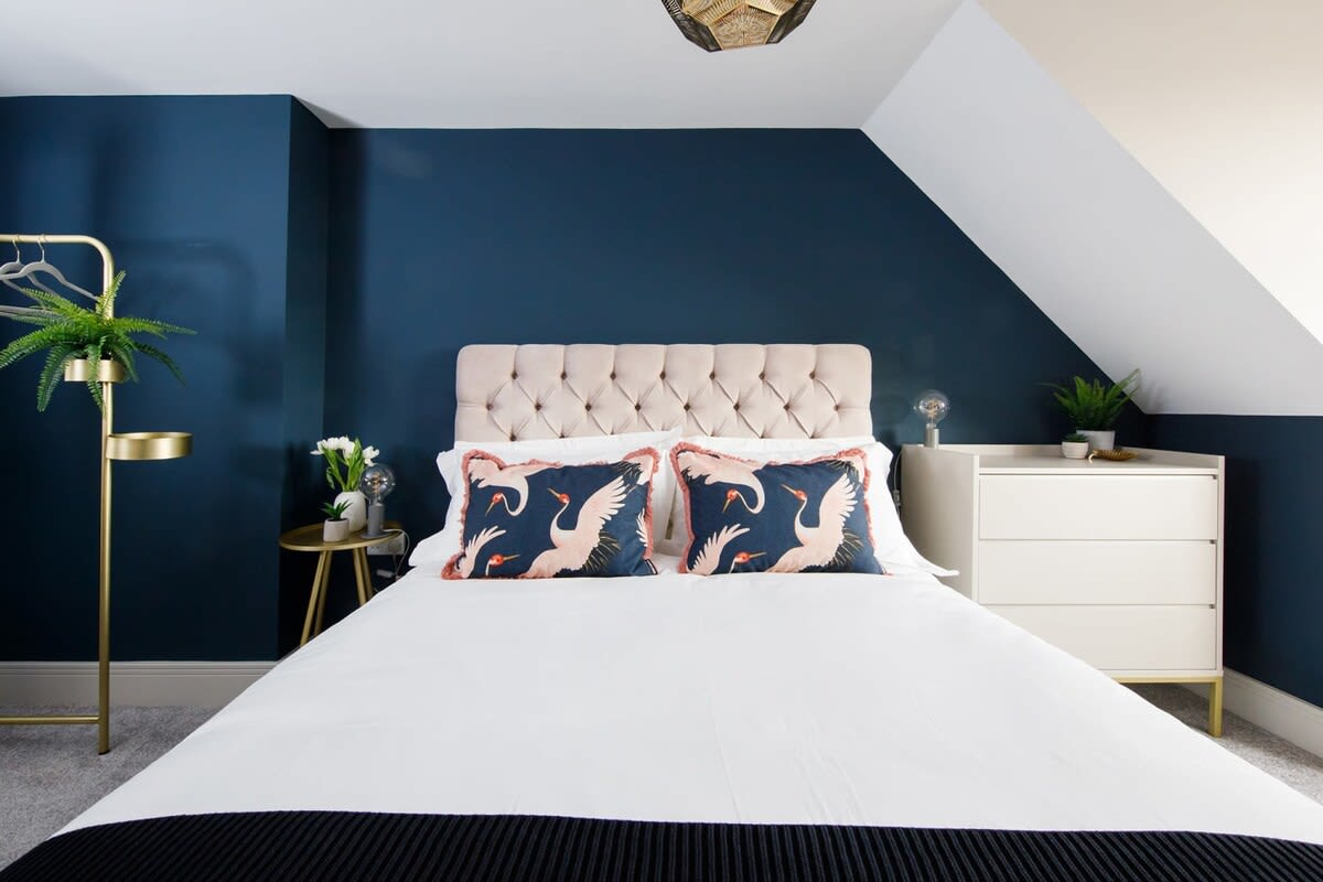 Beautifully decorated king room.