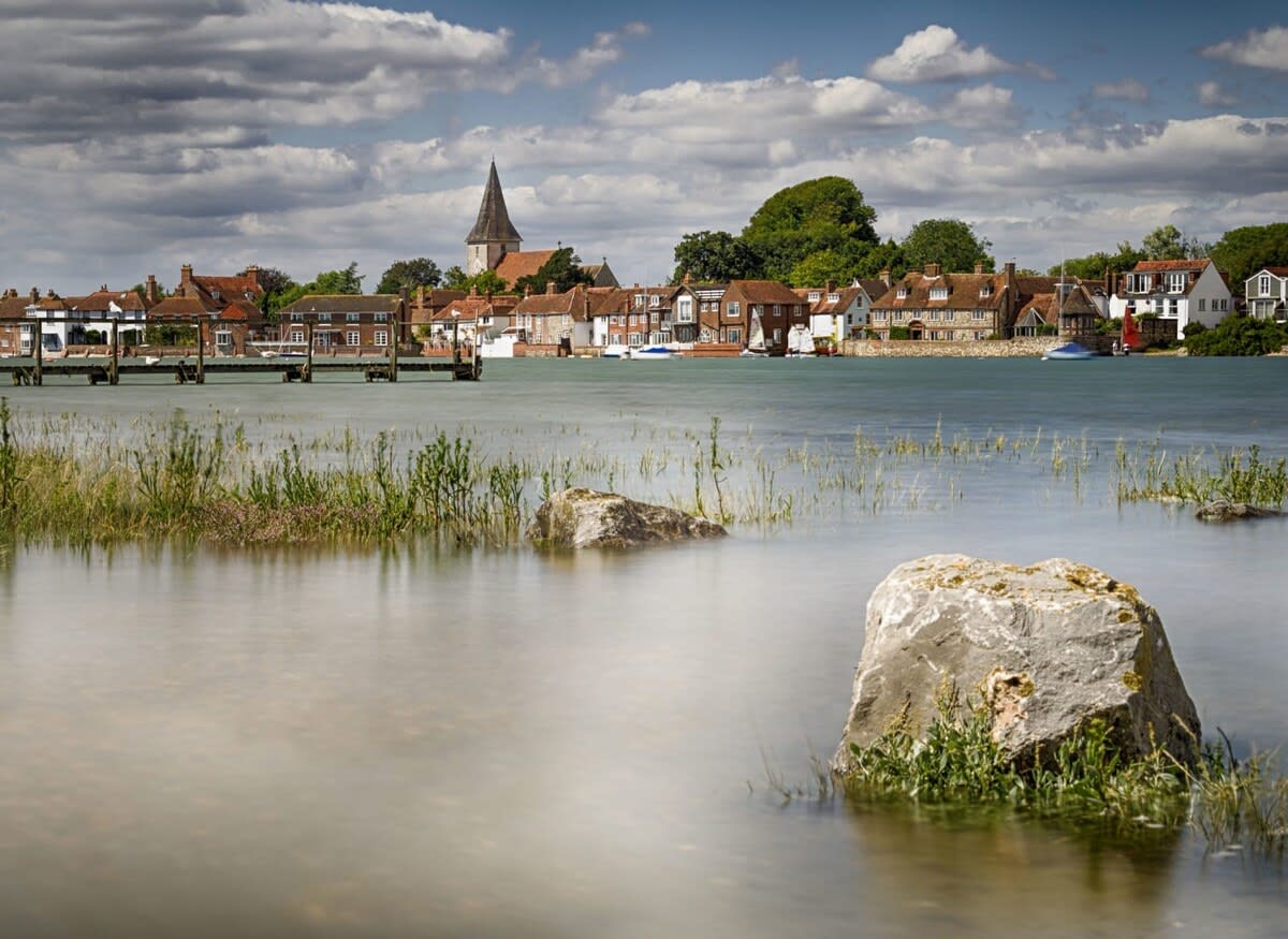 At high tide the sea comes right into the village