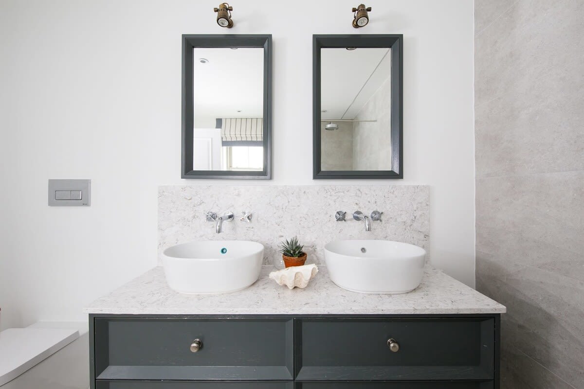 You can both use the bathroom at the same time ;-)