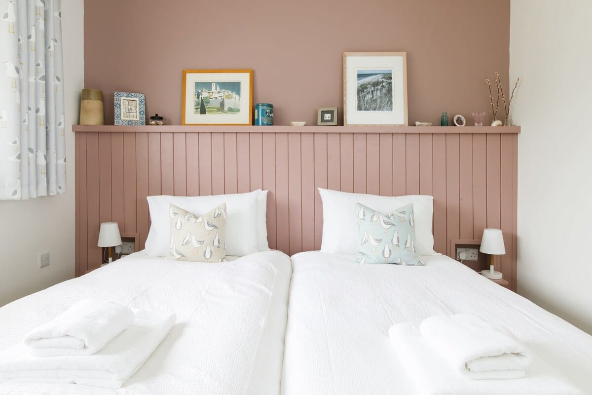 The twin room can be two singles or pushed together to make a double.