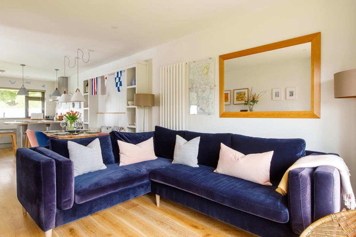 Unwind in the huge corner sofa.