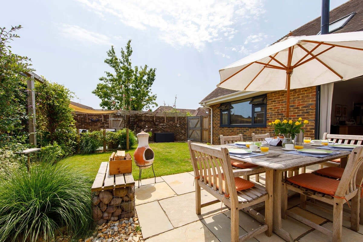 The sunny garden on a balmy summer's day