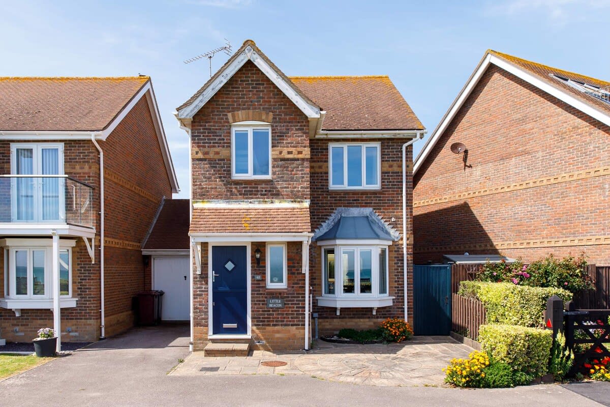 The front of the home faces the sea, offering panoramic ocean views.