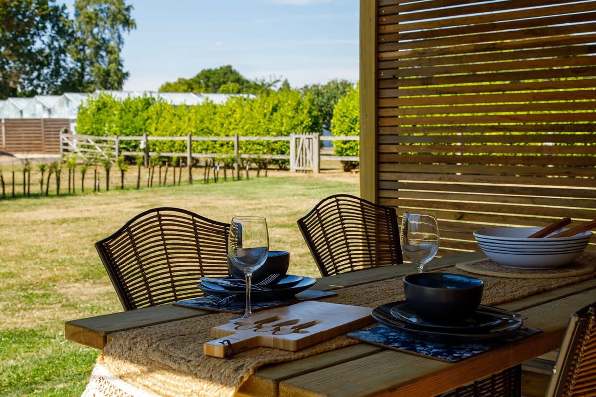 Dine alfresco at The Showman's Carriage.