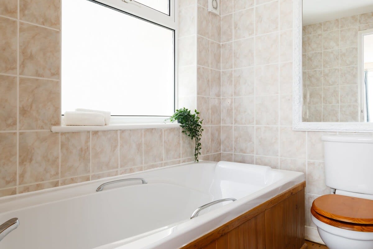 Relax in the bath after a day at the beach...you're on holiday afterall!