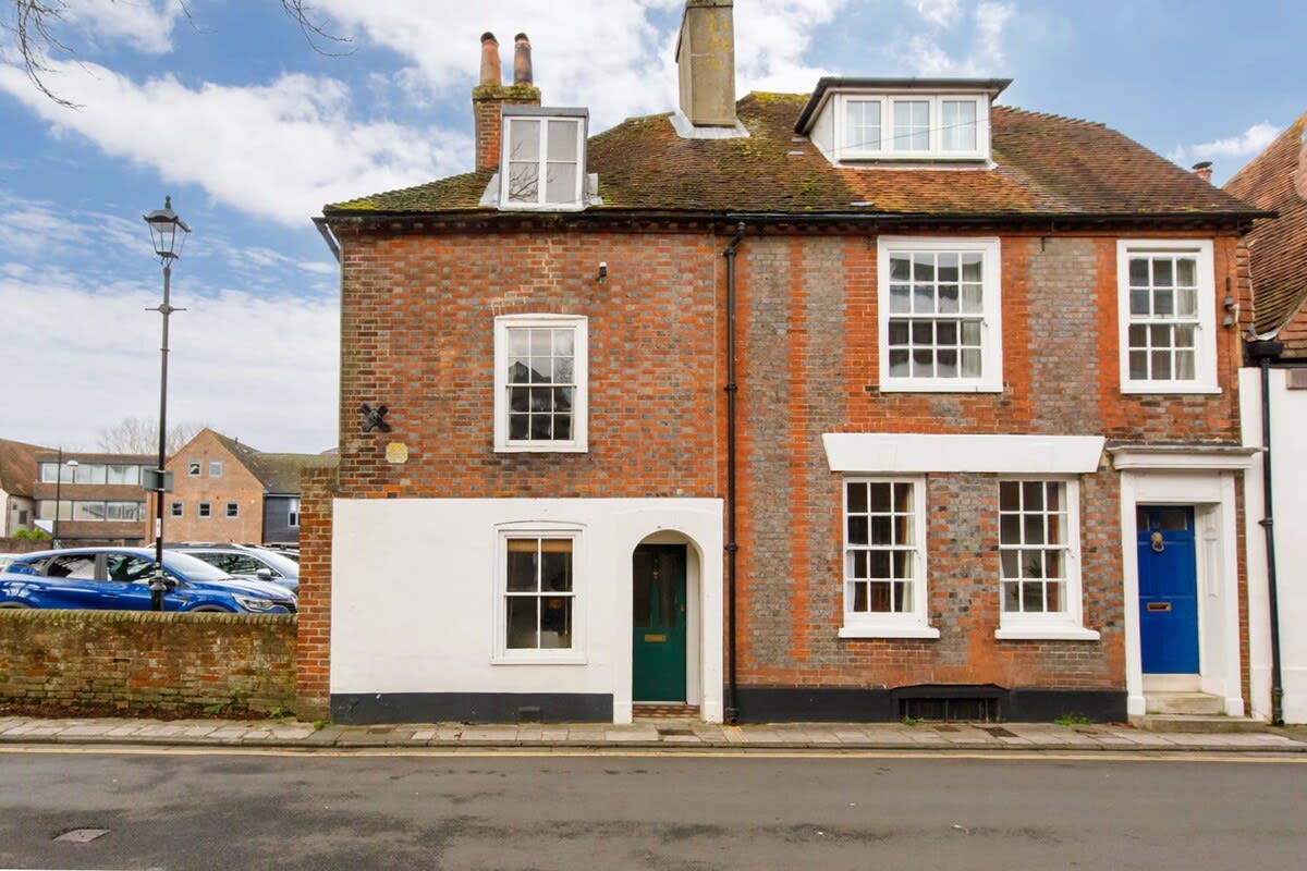 The front of the house from the road.