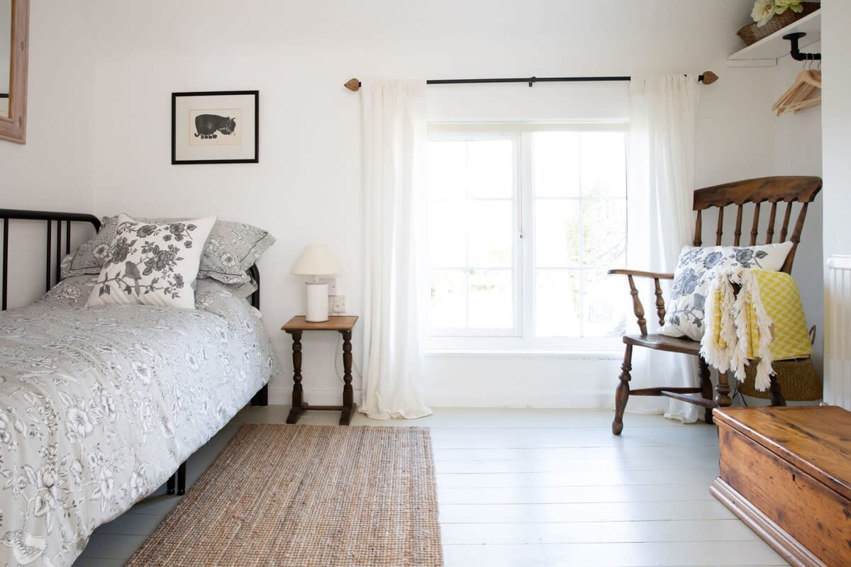 The second upstairs bedroom can be a single or pulled out to make a king bed for two.