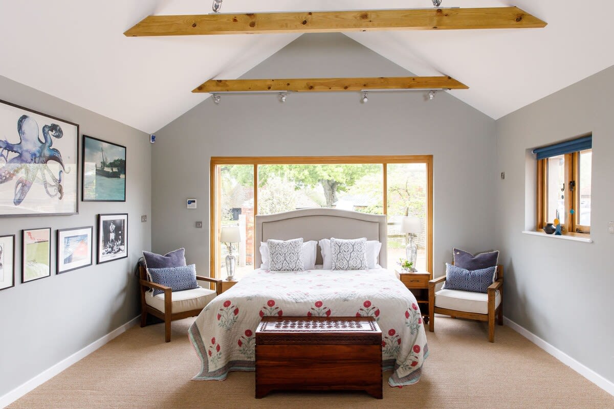 The Barn has a super king bedroom with shower ensuite.