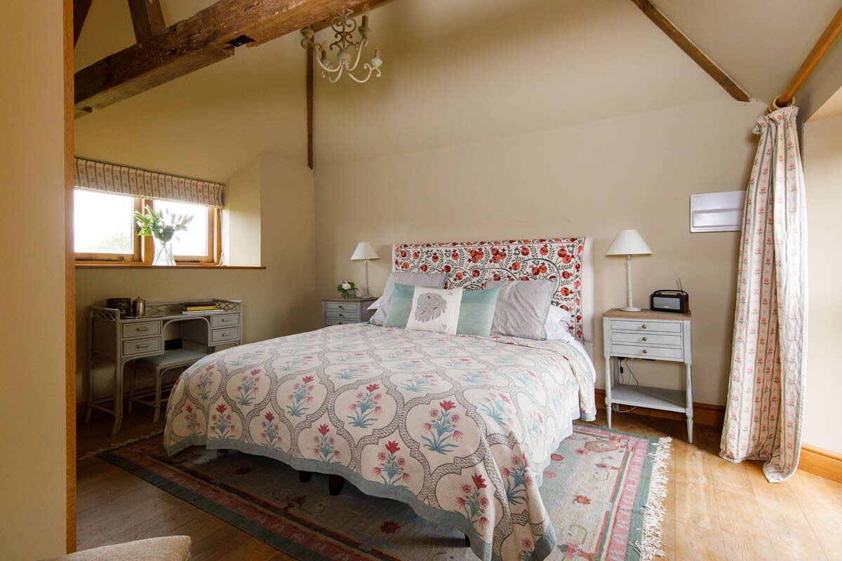 The Cottage has two bedrooms - one super king and one children's room.