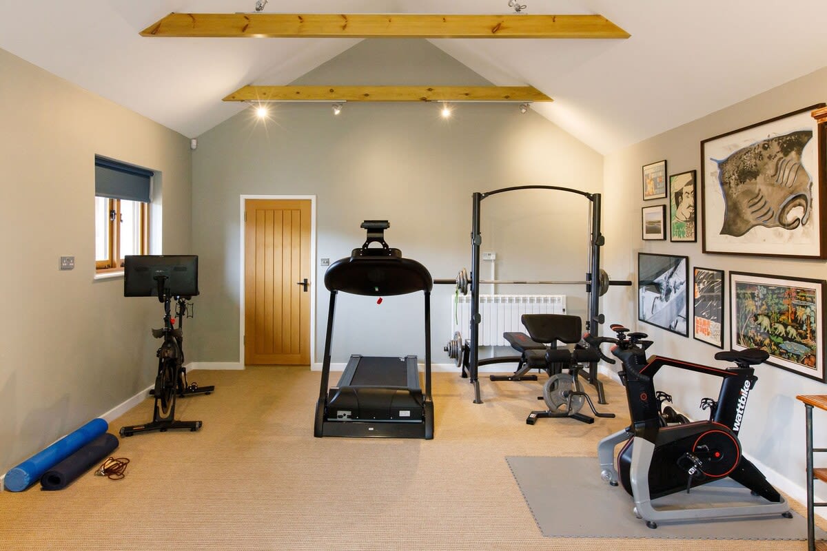 ...complete with home gym!