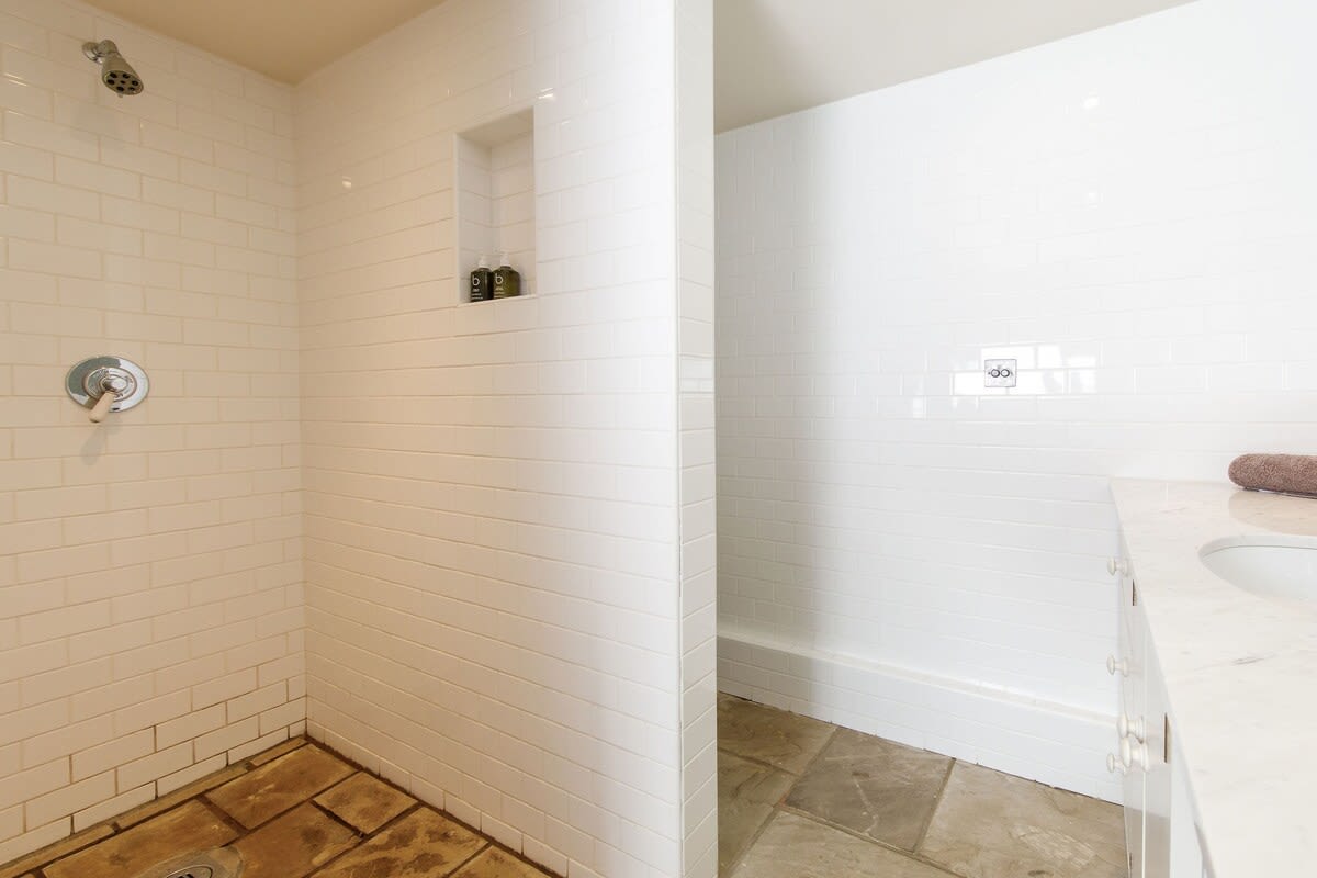 The Cottage has a spacious shower room with vanity unit and WC.