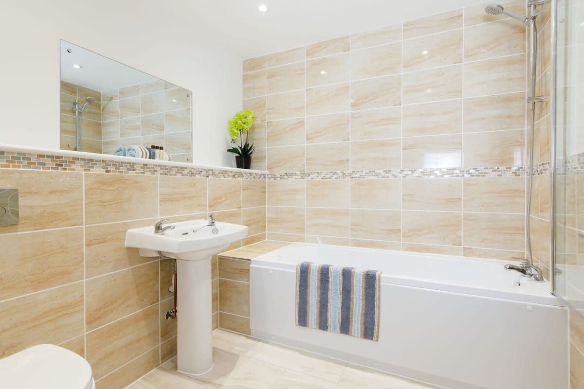 There are two bathrooms at the home.