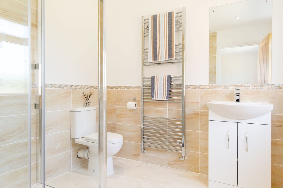 The en-suite shower room is just off the master bedroom.