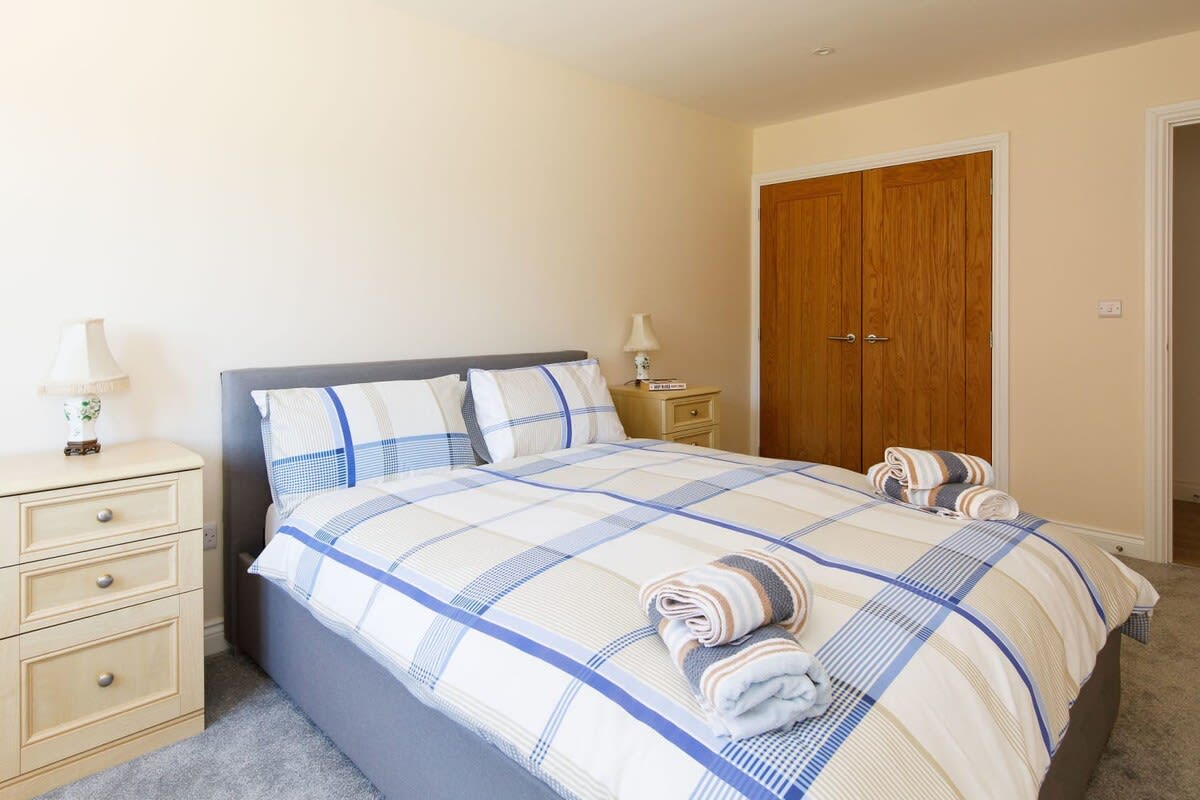 You will find built in wardrobes to store your belongings.