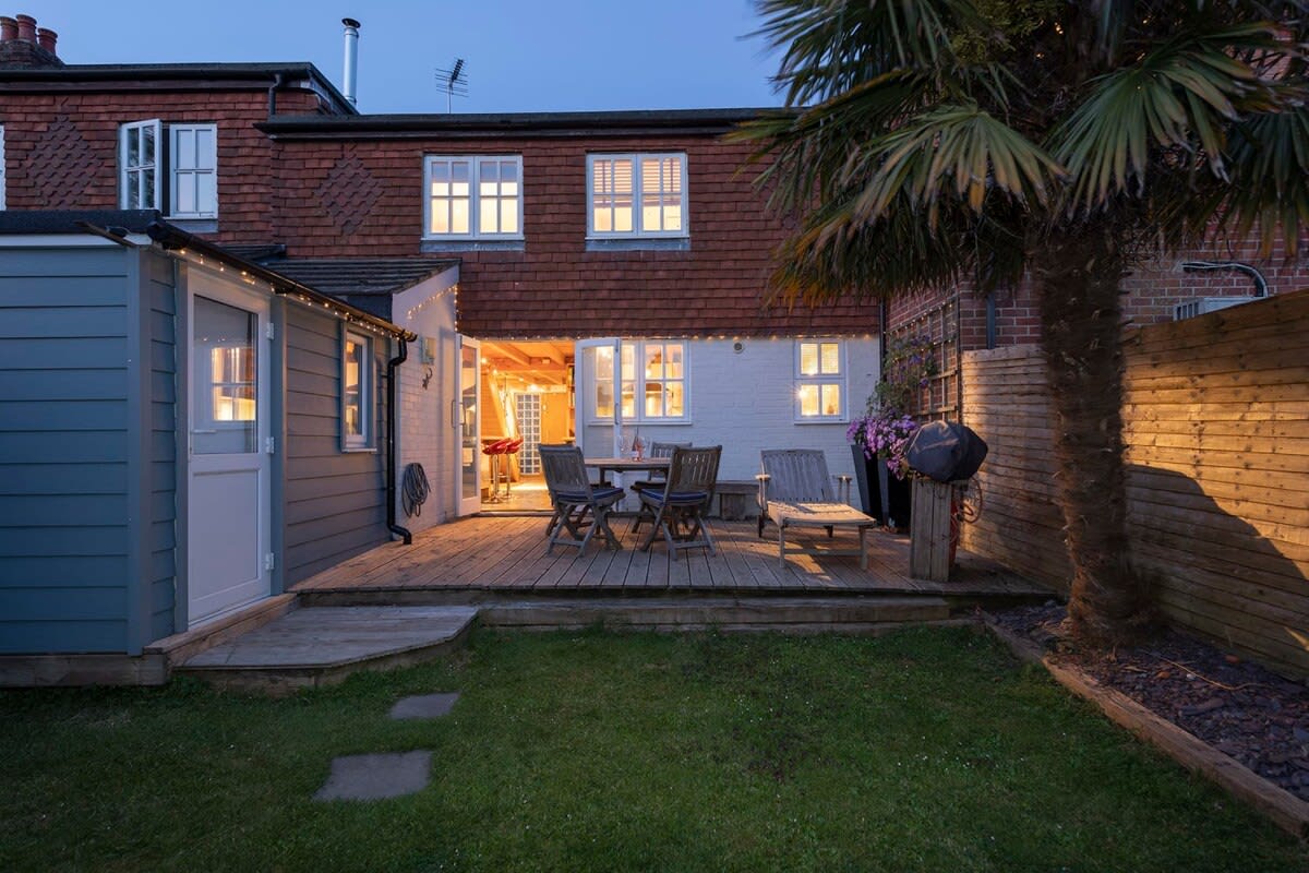 The secluded garden is the perfect spot to enjoy a moment of calmness.