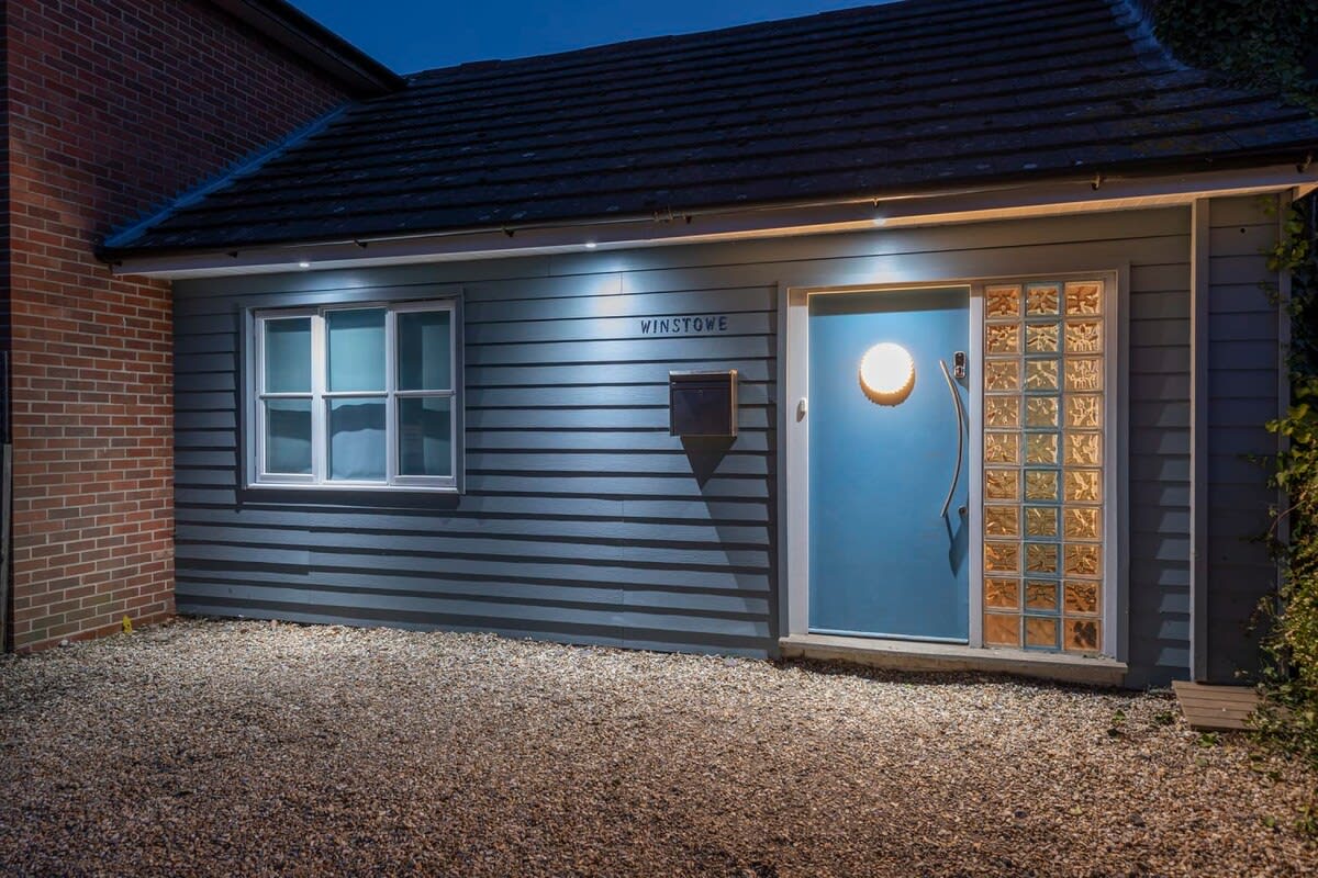 The exterior of the property.