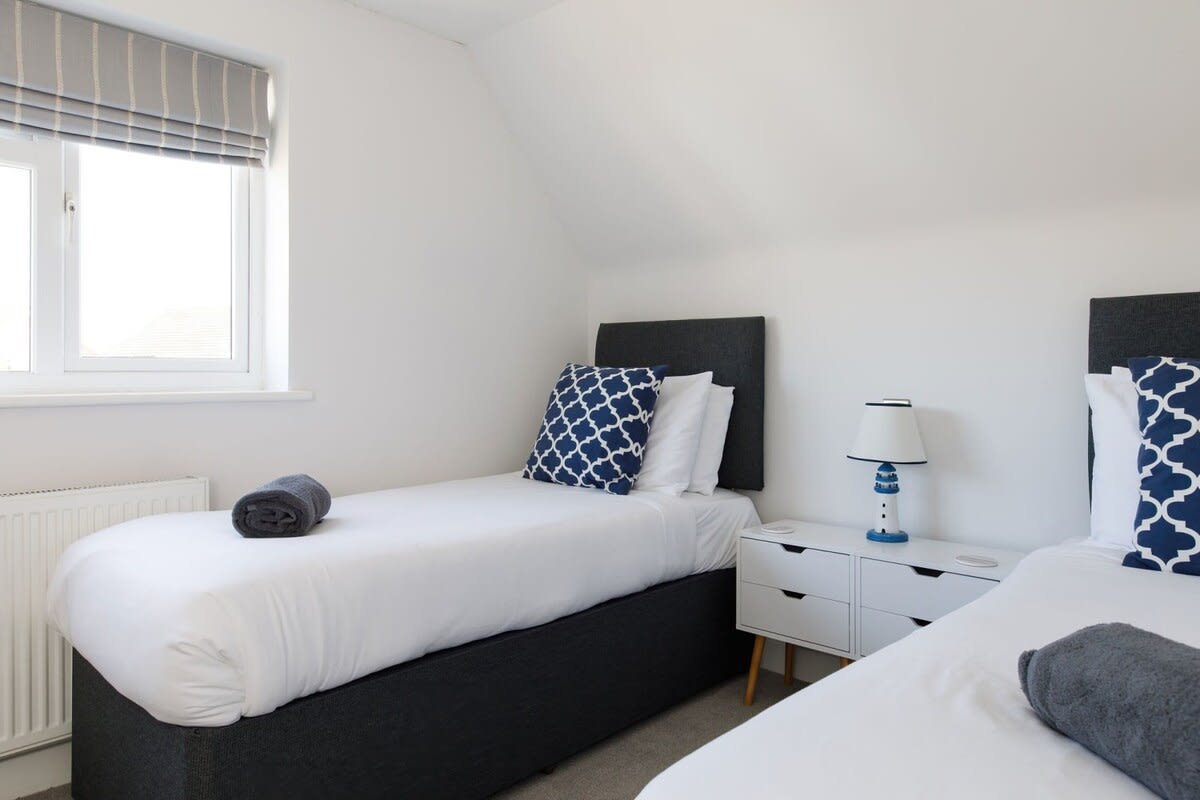 Twin beds are perfect for siblings or friends to share.