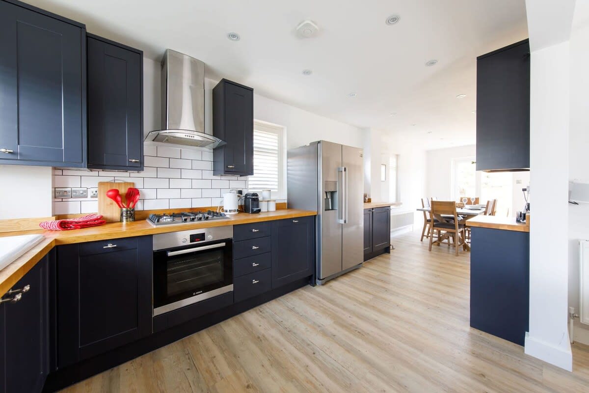 This modern kitchen/diner has everything you need for your stay.