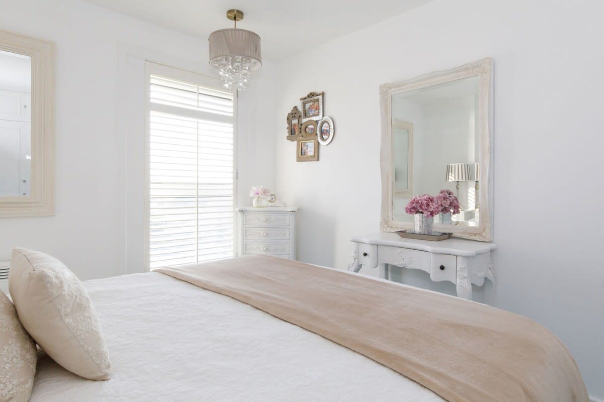 The interior is inviting and light.