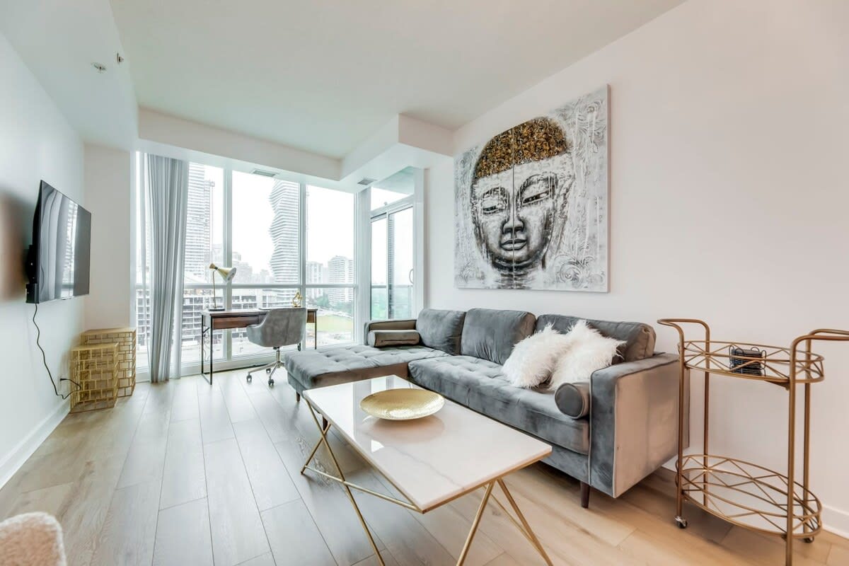 Modern 2 Bedroom Haven Steps from Square One