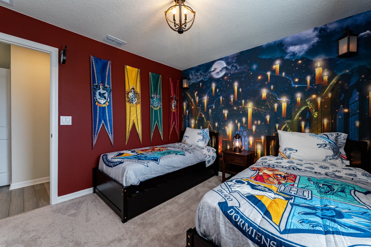 Immerse yourself in a magical theme room with enchanting decor, perfect for fans of all ages!