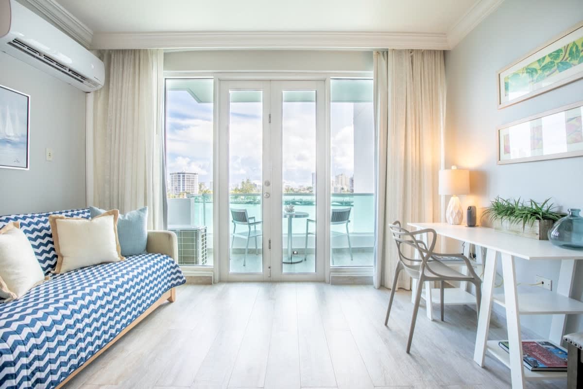 Atlantic View Studio | One of the best views in San Juan in a fun and trendy location — Condado Lagoon Villas, San Juan — vacation rental