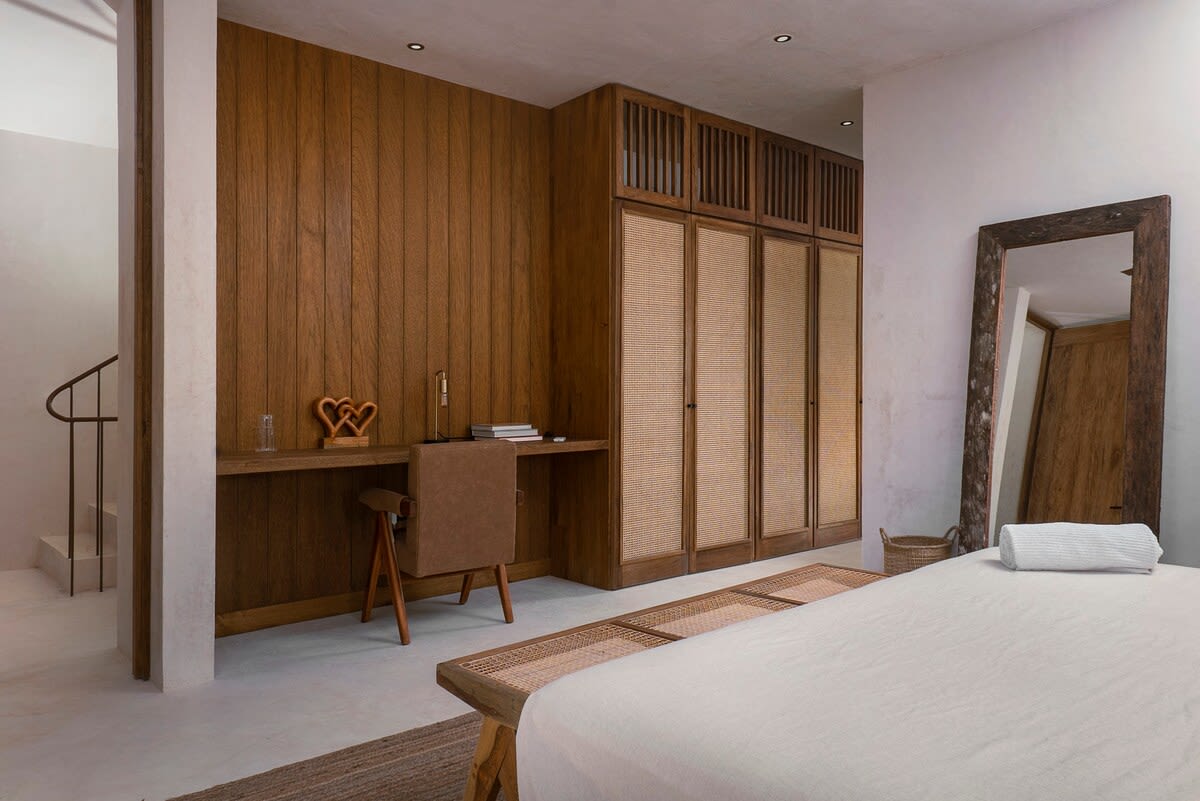 Work space in the bedroom