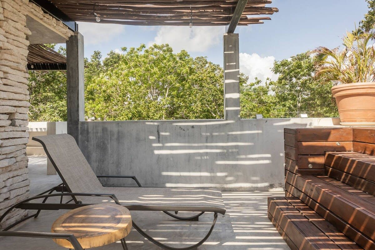 Incredible rooftop with loungers