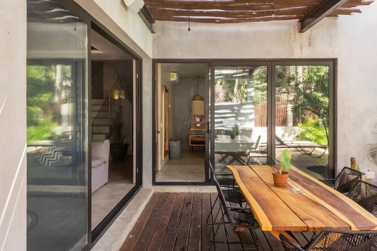 Outdoor dining area