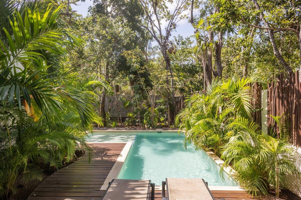Private garden pool