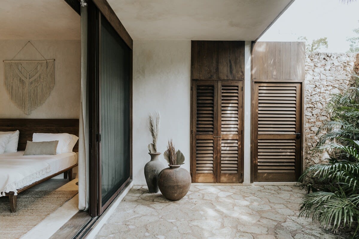 Bedroom with access to the private patio.