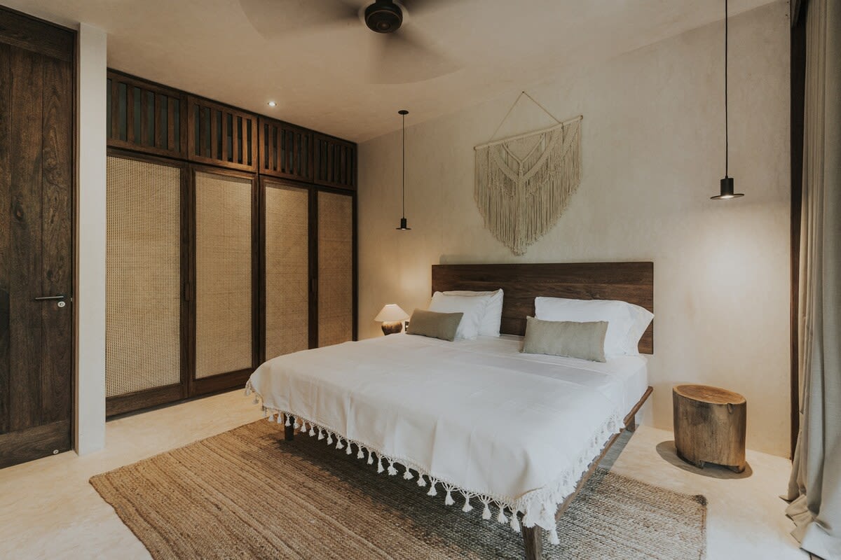 Beautiful bedroom with a comfortable king-size bed.