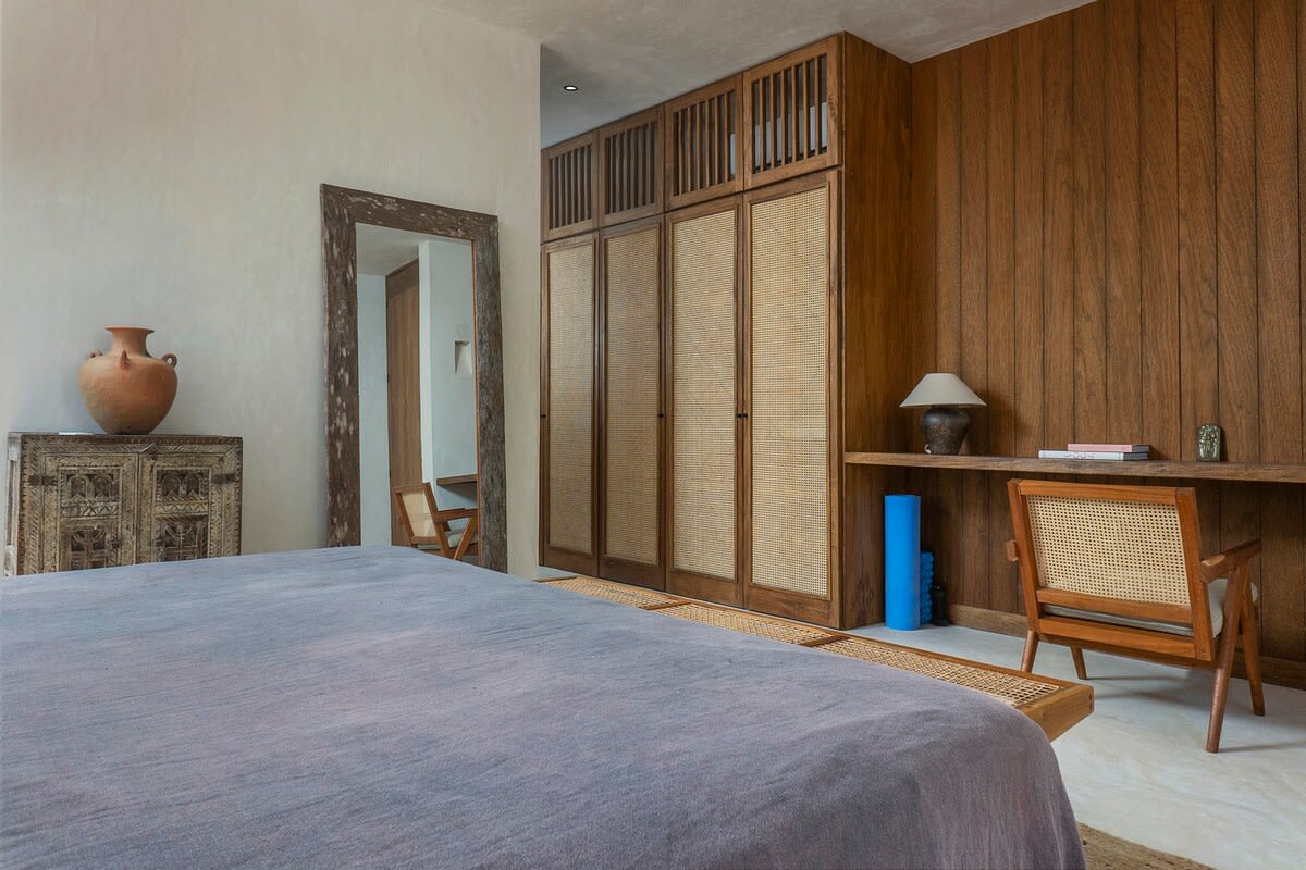 Beautiful and spacious bedroom with workspace and full bathroom, located on the second level.