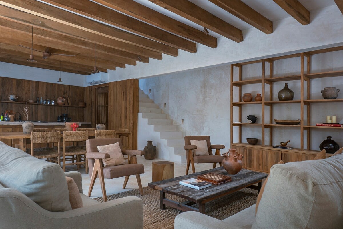 Ground floor with kitchen, dining area, and living room.