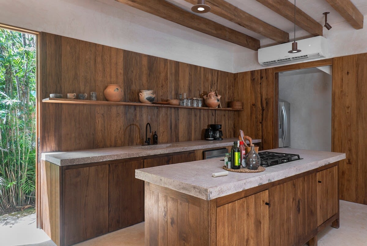 Fully equipped kitchen located on the ground floor.