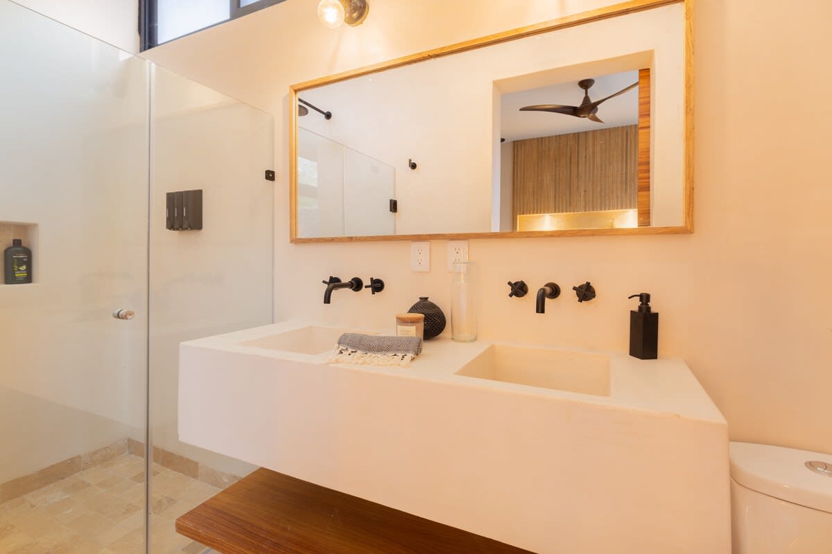 Private, ensuite bathroom in master bedroom