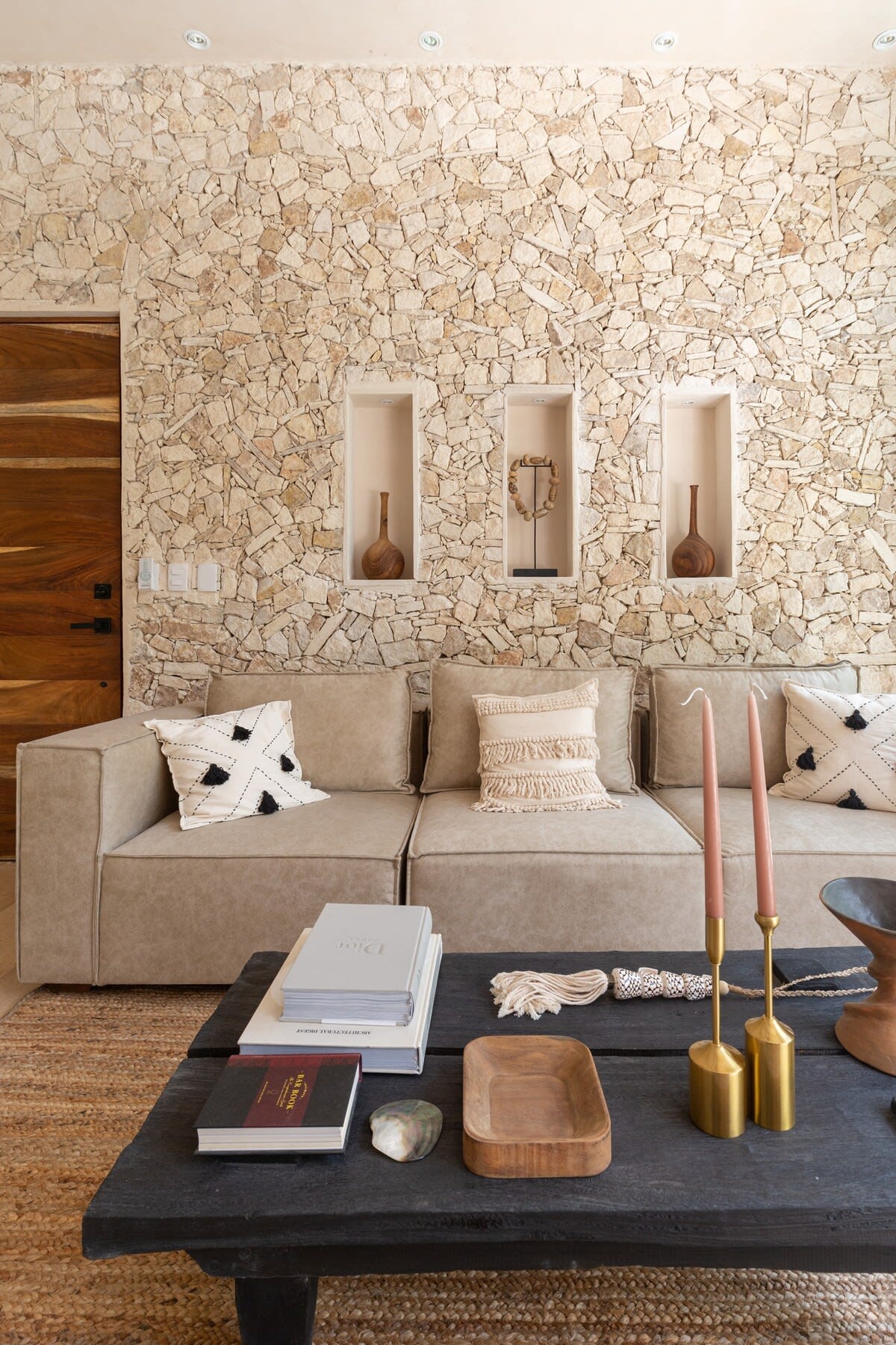 Living room with smart tv