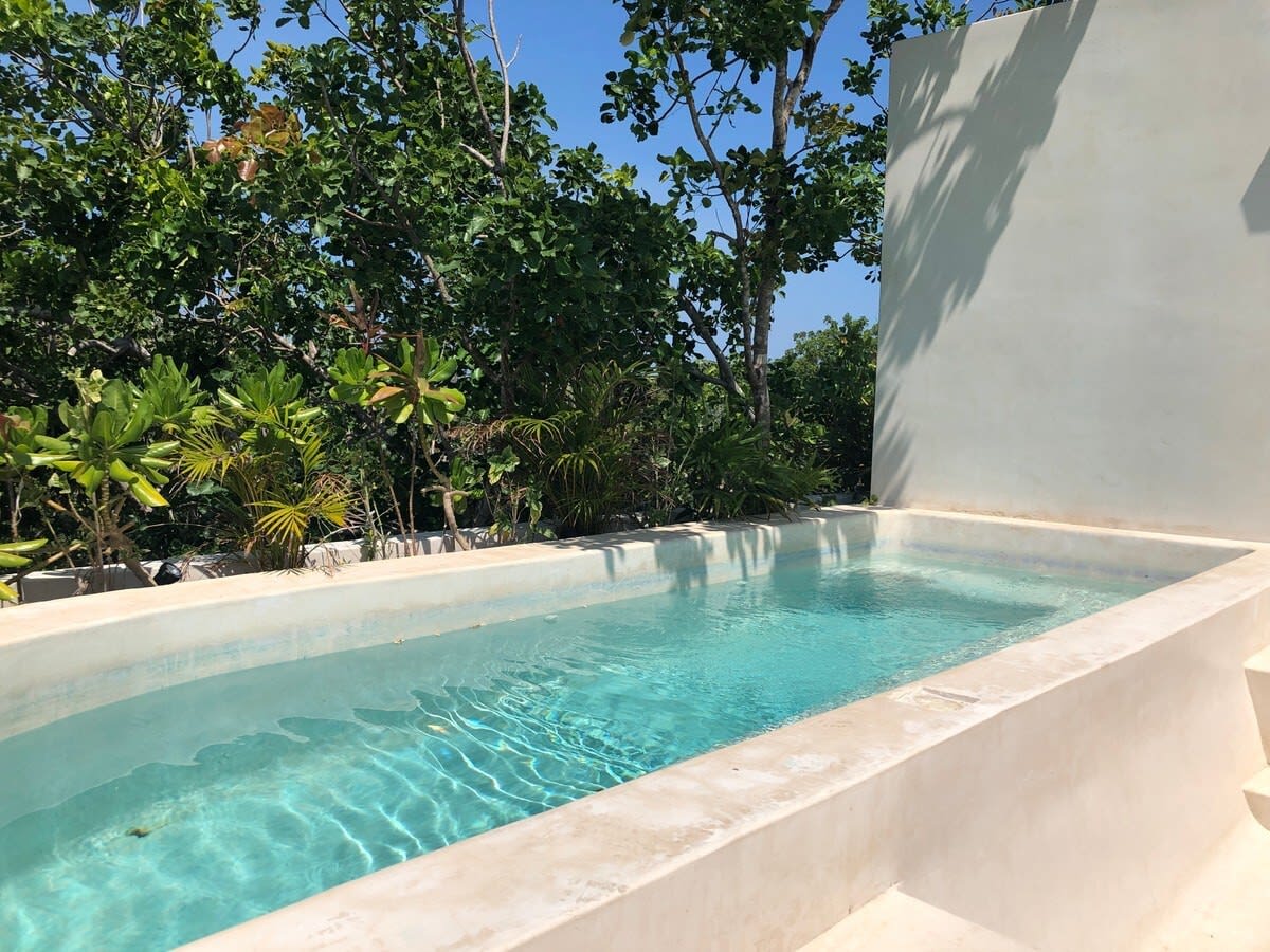 Private plunge pool located in the patio of the penthouse.
