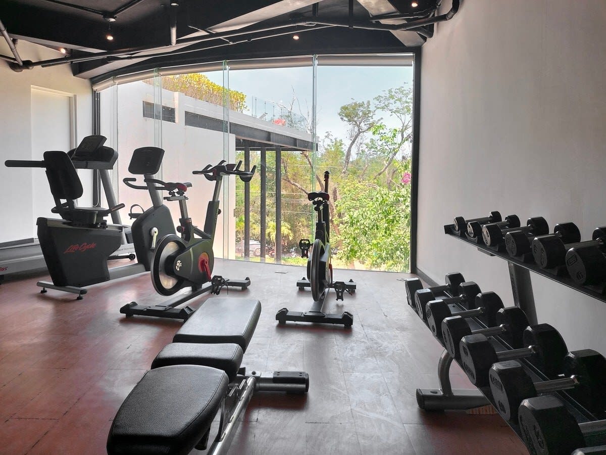 Gym available for guests.