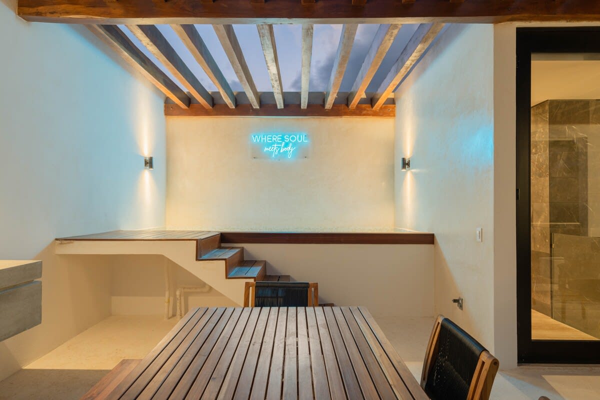 First floor terrace / seating & dining area, grill, plunge pool.