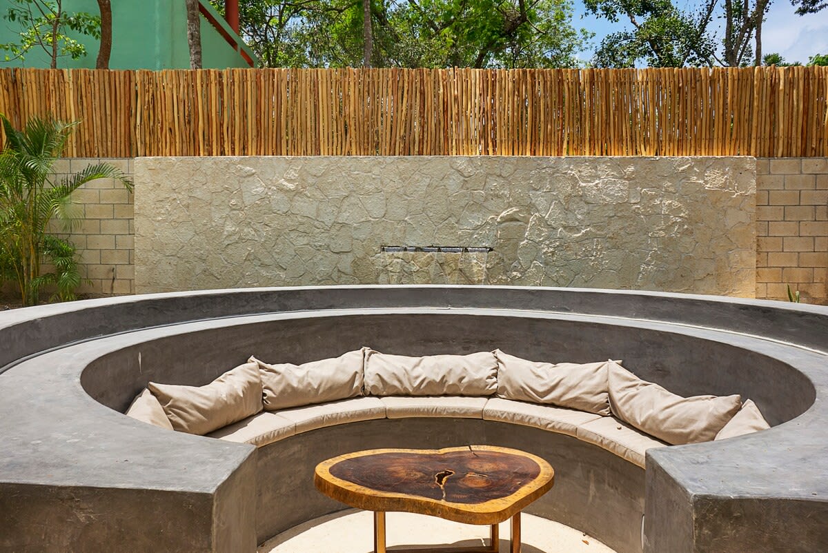 Lounge area at the pool