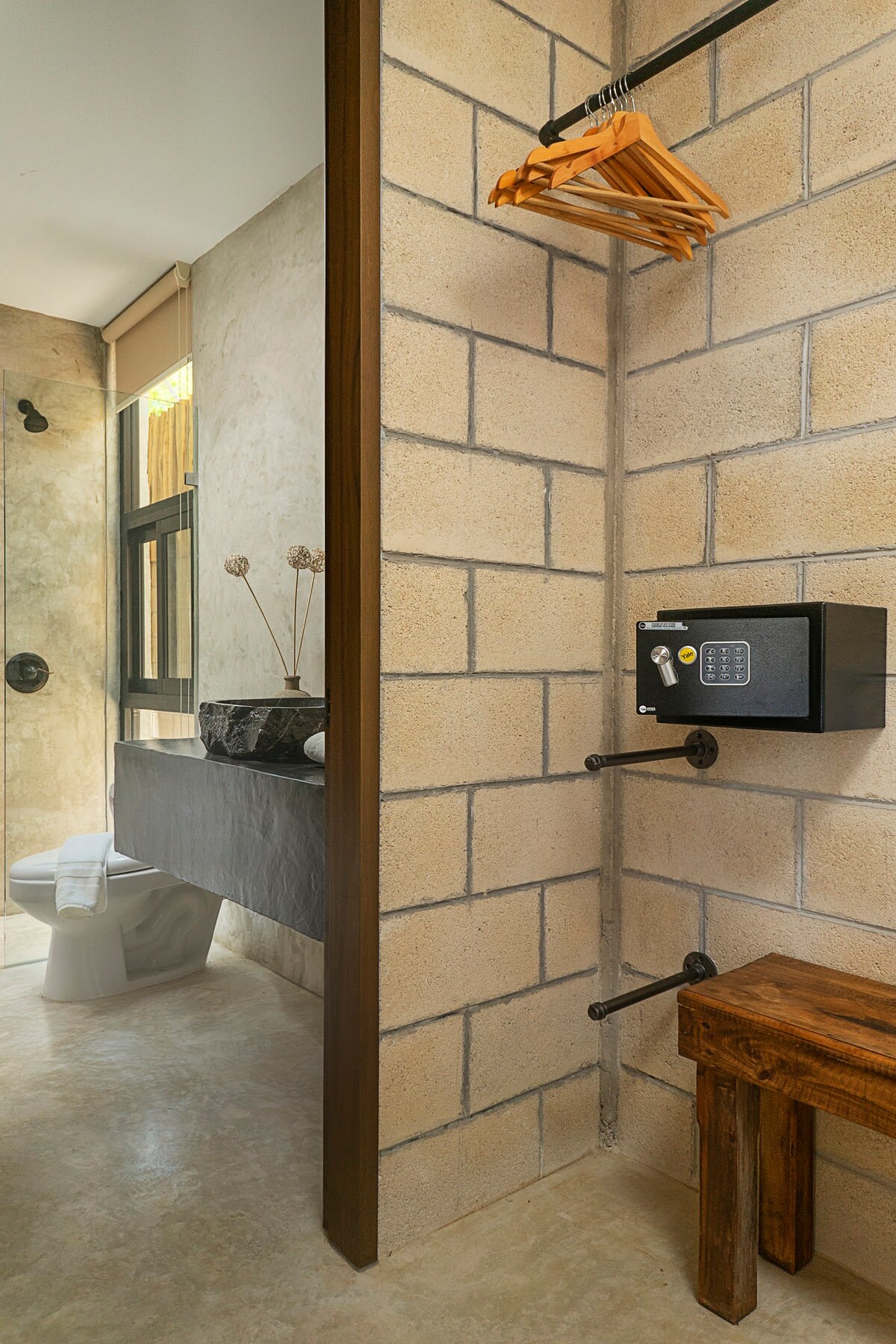 First floor - Room #1 with bathroom and safety box