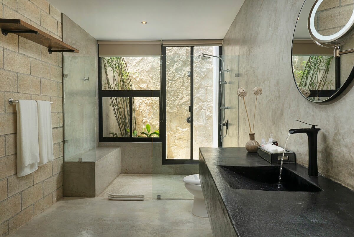 Second floor - Room #2 (Main Room) with a very chic and spacious bathroom