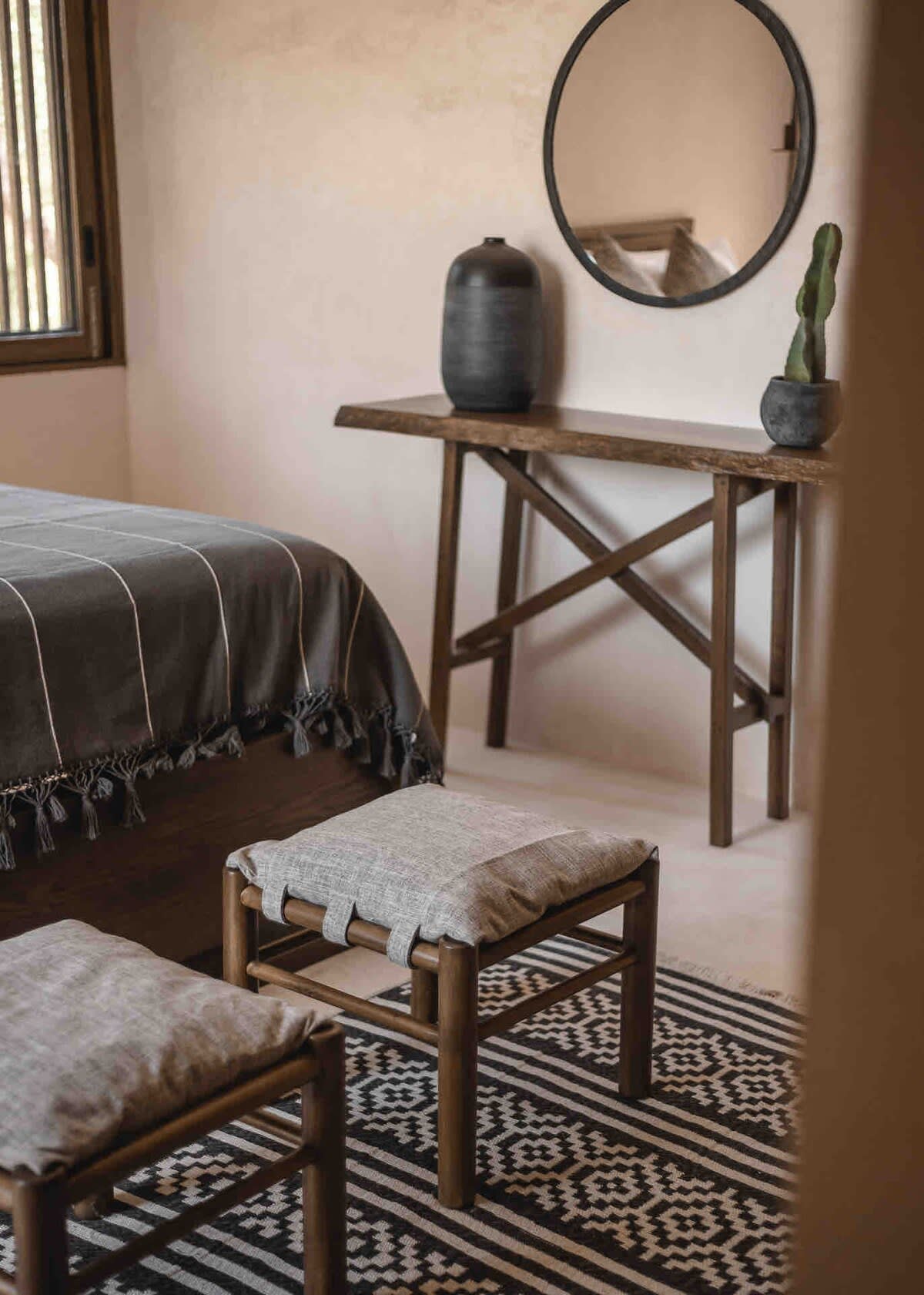 Bedroom 2, on the second floor, with ensuite bathroom and patio access