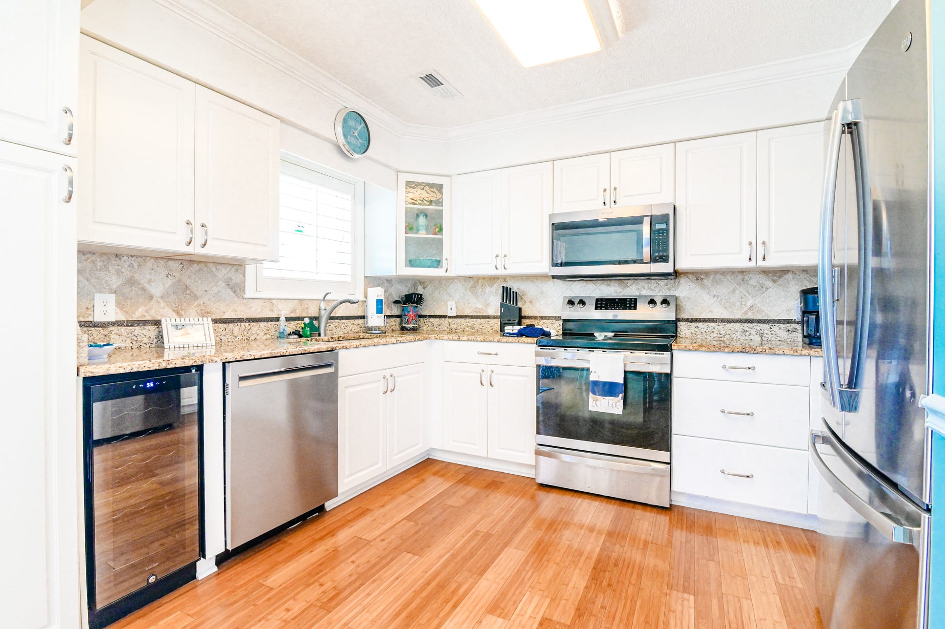 Kitchen with Keurig and Wine Bar