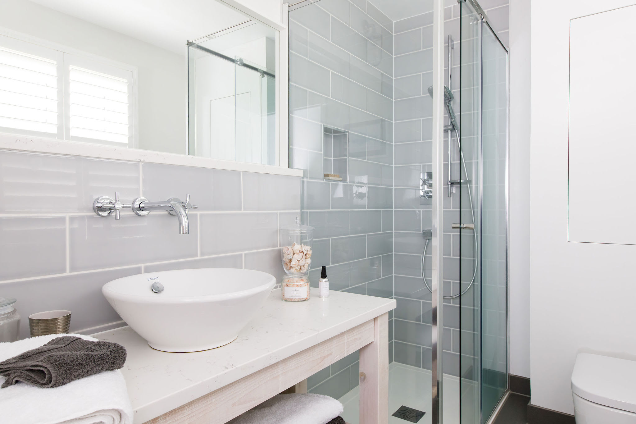 another walk in shower to the second bedroom