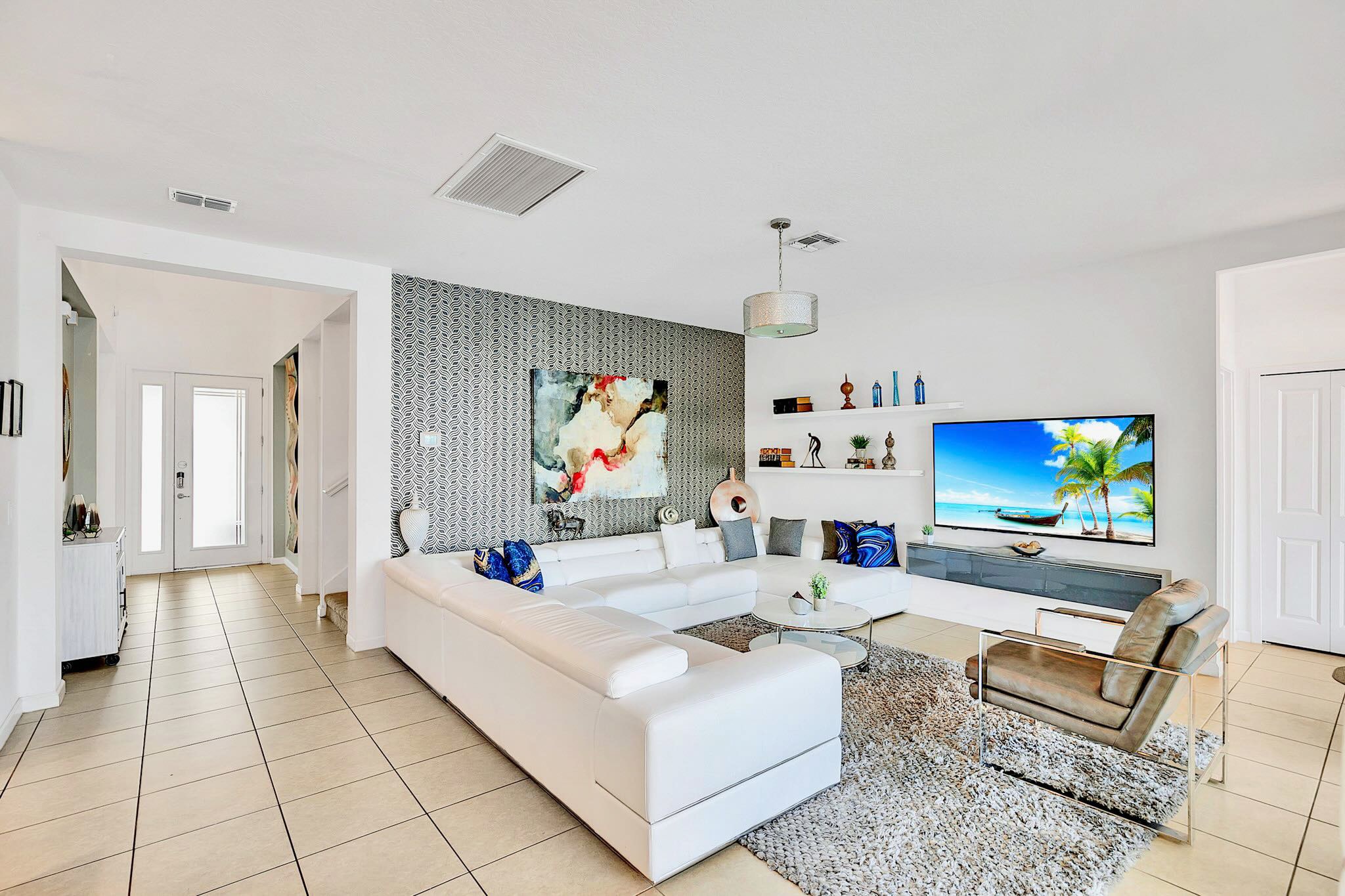 Bright And Airy Living Room With Ample Natural Light