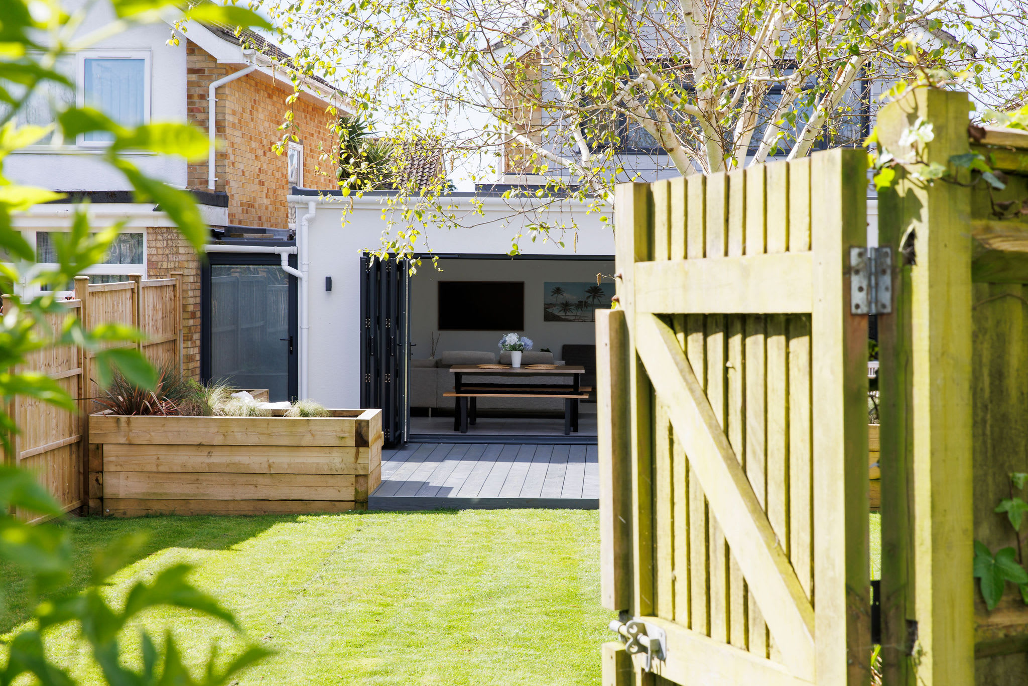 There is a gate at the rear of the garden that leads straight out onto the canal path.